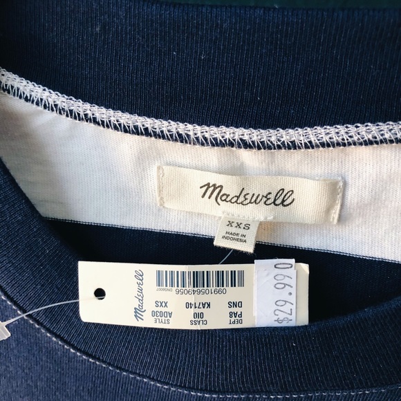 NWT Madewell striped top - Picture 2 of 3